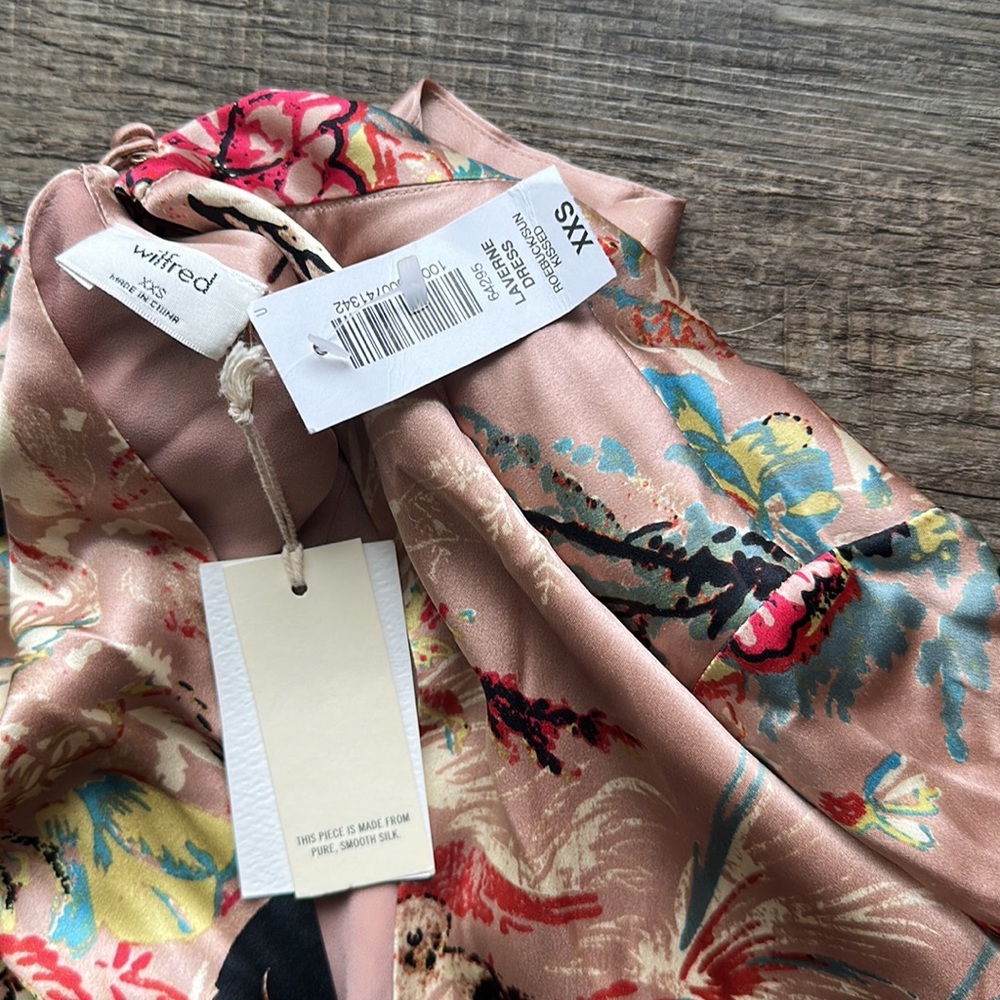 Wilfred silk floral LAVERNE maxi dress roebuck/ sun kissed NWT XXS - Picture 5 of 10